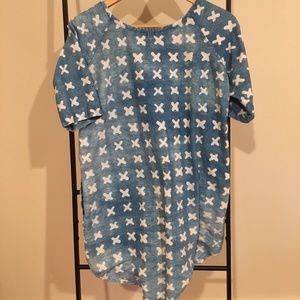 Anthropologie Short-sleeve tunic dress with pockets